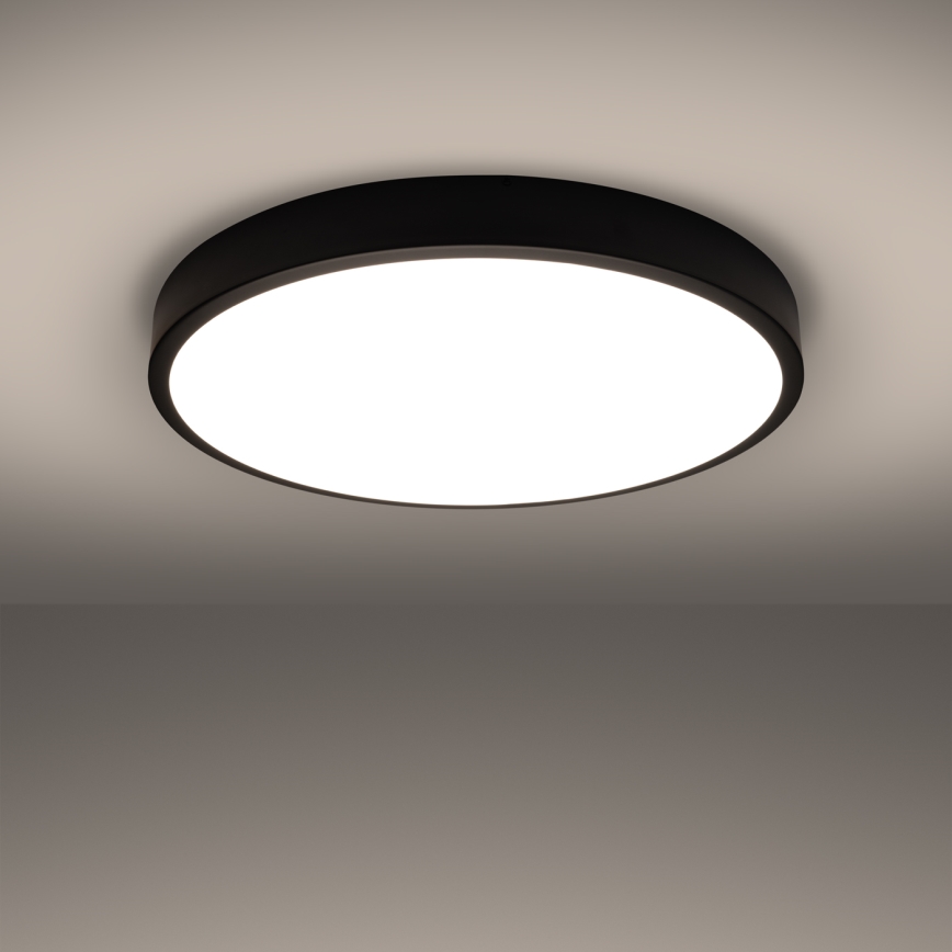 LED griestu lampa ONYX LED/48W/230V Ø 60 cm melna