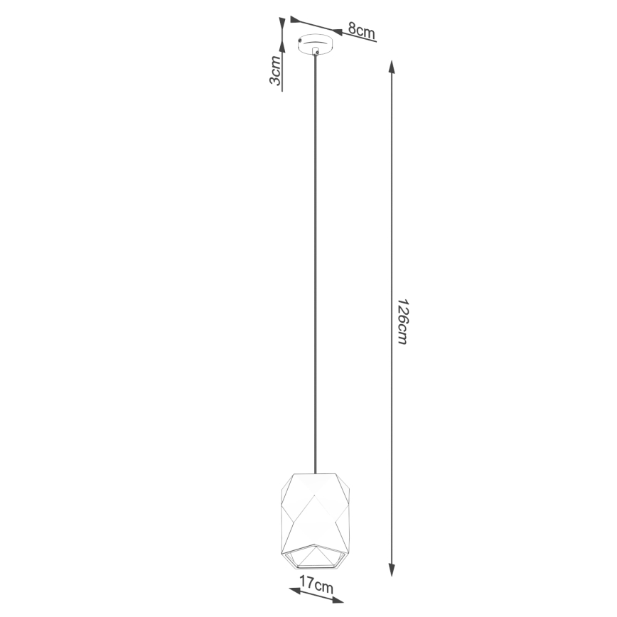 Lustra ar auklu GOBI 1xE27/15W/230V keramika