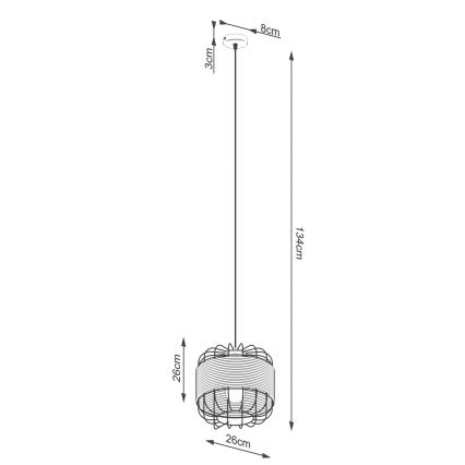 Lustra ar auklu FOST 1xE27/15W/230V