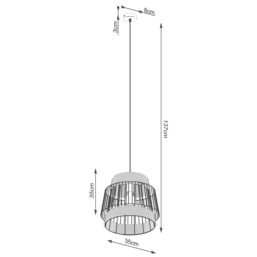 Lustra ar auklu BRILO 1xE27/15W/230V