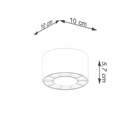 LED Starmetis DIO LED/10W/230V balta