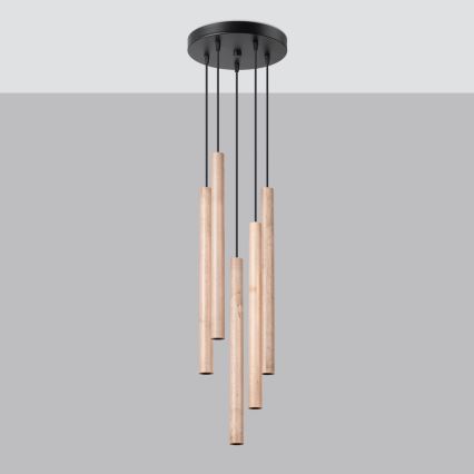 Lustra ar auklu PASTELO 5xG9/8W/230V dižskābardis
