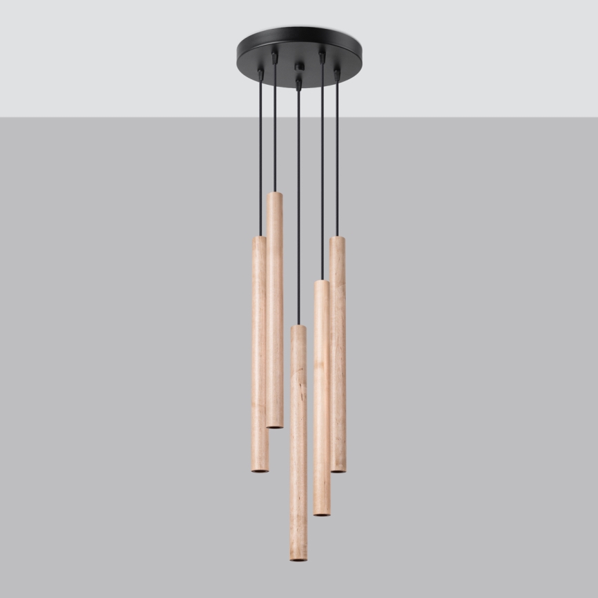 Lustra ar auklu PASTELO 5xG9/8W/230V dižskābardis