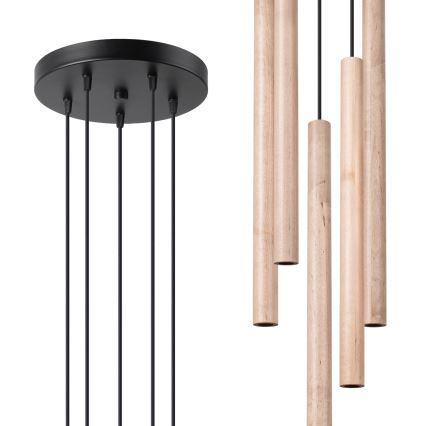 Lustra ar auklu PASTELO 5xG9/8W/230V dižskābardis