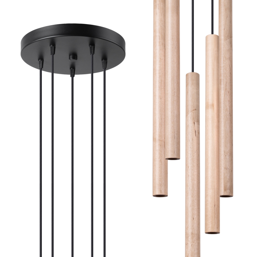 Lustra ar auklu PASTELO 5xG9/8W/230V dižskābardis