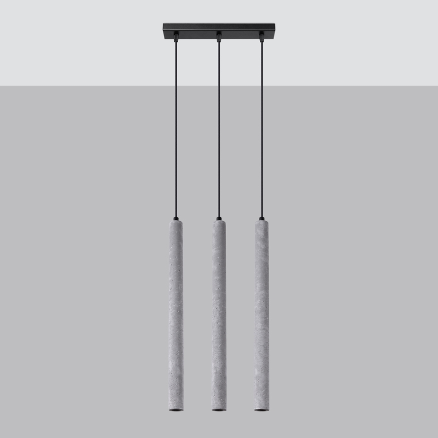 Lustra ar auklu PASTELO 3xG9/8W/230V betons