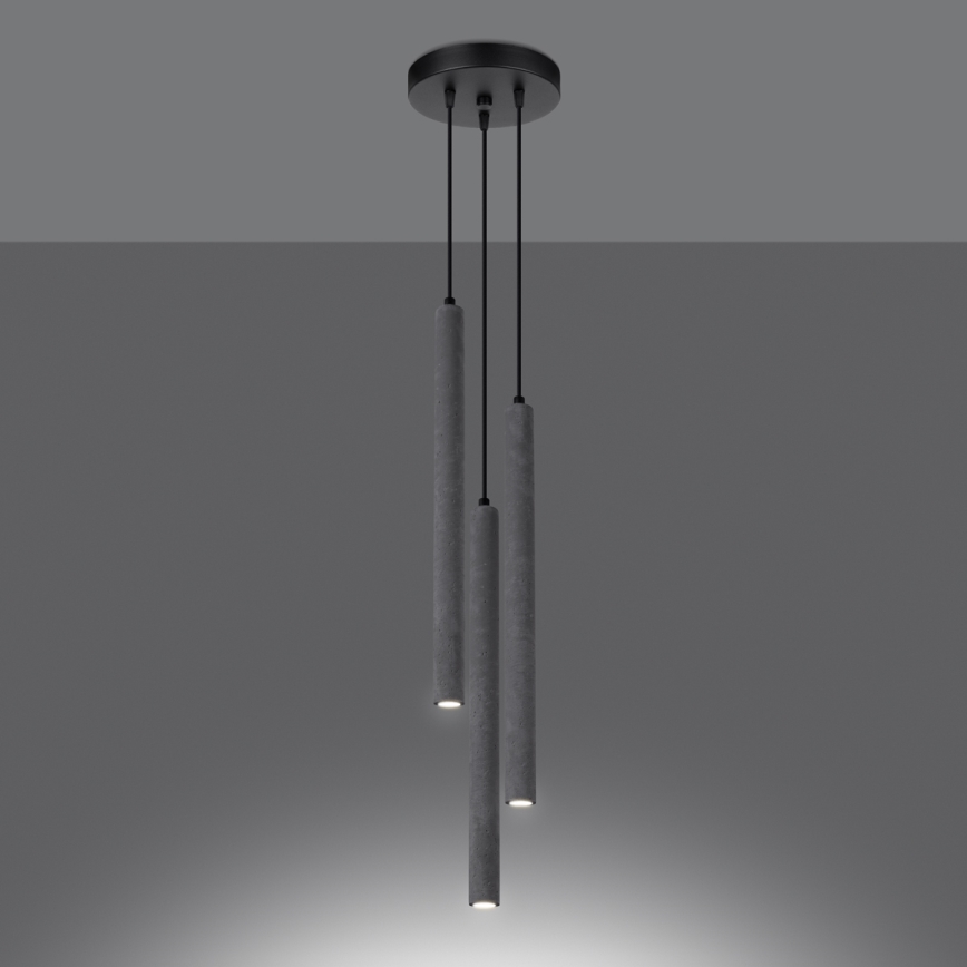 Lustra ar auklu PASTELO 3xG9/8W/230V betons