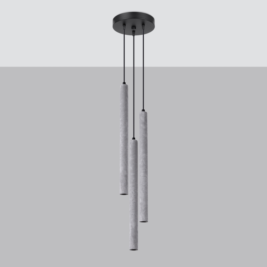Lustra ar auklu PASTELO 3xG9/8W/230V betons