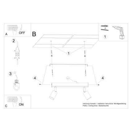 Starmetis VERDO 2xGU10/10W/230V balta/dižskābardis