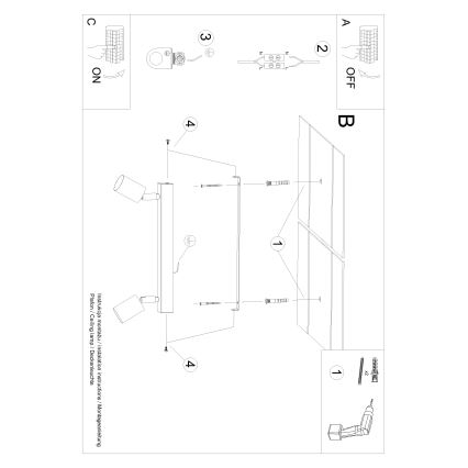 Starmetis VERDO 2xGU10/10W/230V melna/dižskābardis