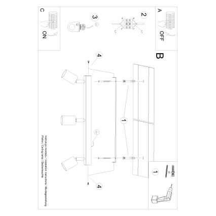 Starmetis VERDO 3xGU10/10W/230V melna/dižskābardis