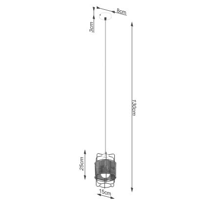 Lustra ar auklu GIZUR 1xE27/15W/230V
