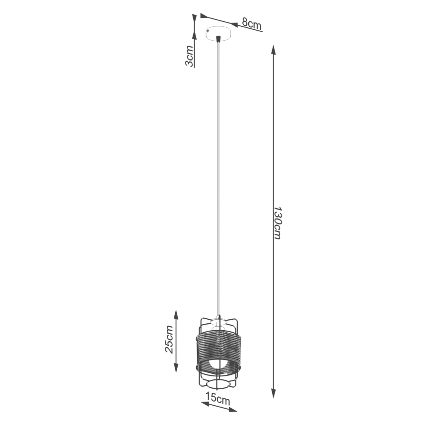 Lustra ar auklu GIZUR 1xE27/15W/230V