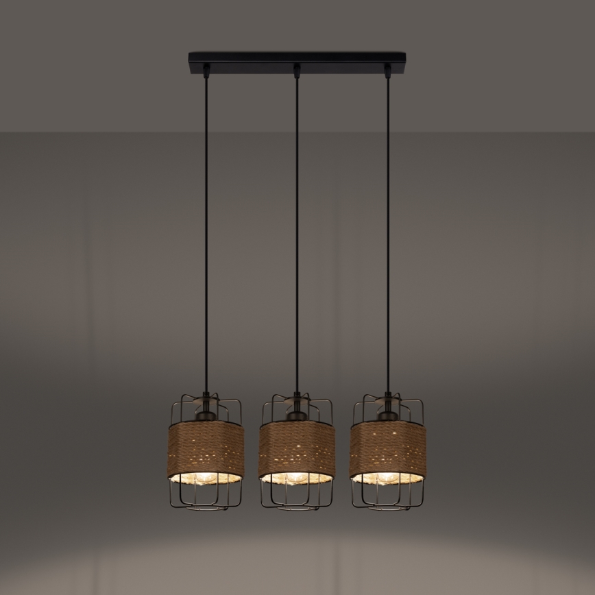 Lustra ar auklu GIZUR 3xE27/15W/230V