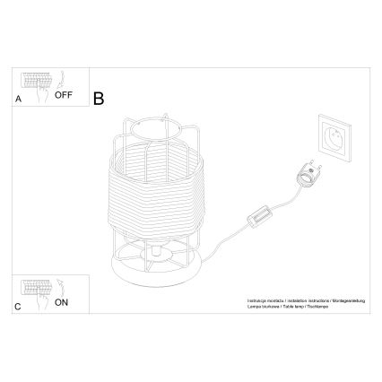 Galda lampa GIZUR 1xE27/15W/230V