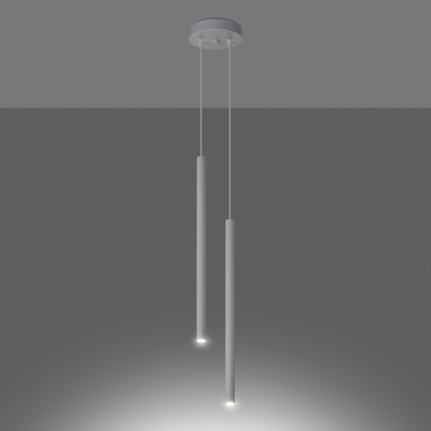 Lustra ar auklu PASTELO 2xG9/8W/230V balta