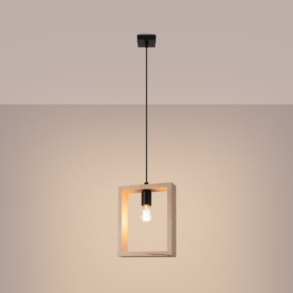 Lustra ar auklu ARIES 1xE27/15W/230V dižskābardis/bēša