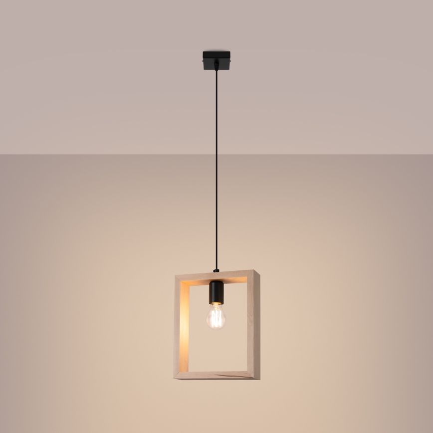 Lustra ar auklu ARIES 1xE27/15W/230V dižskābardis/bēša