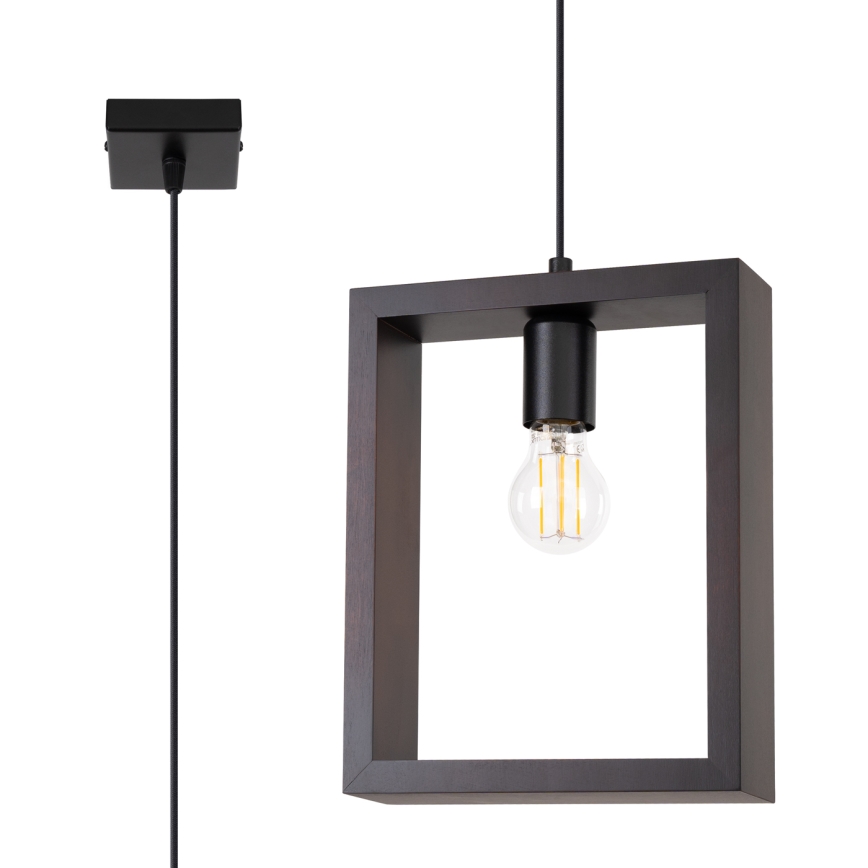 Lustra ar auklu ARIES 1xE27/15W/230V dižskābardis/venge