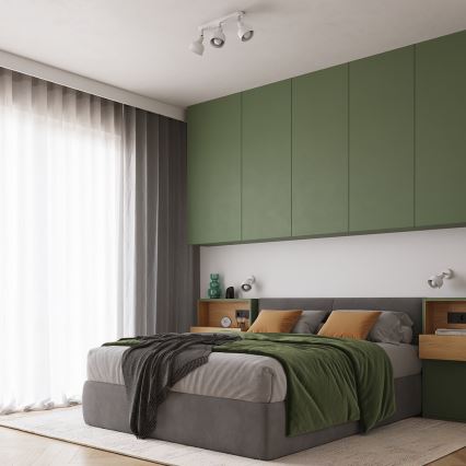 Sienas starmetis ELBA 1xE27/15W/230V balta