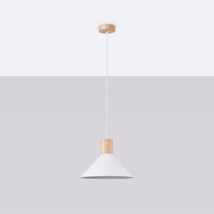 Lustra ar auklu JAGA 1xE27/15W/230V d. 30 cm balta