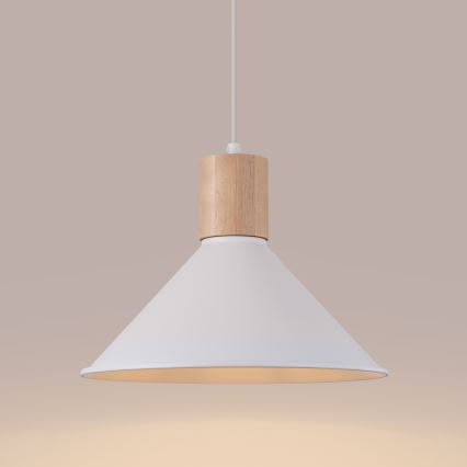Lustra ar auklu JAGA 1xE27/15W/230V d. 30 cm balta