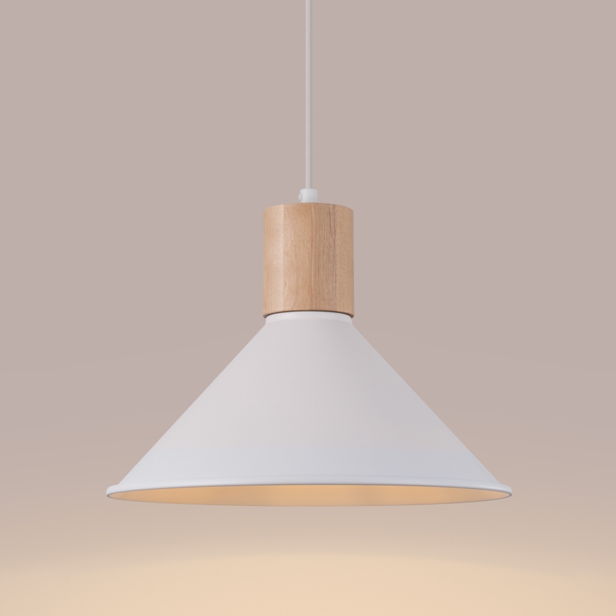 Lustra ar auklu JAGA 1xE27/15W/230V d. 30 cm balta