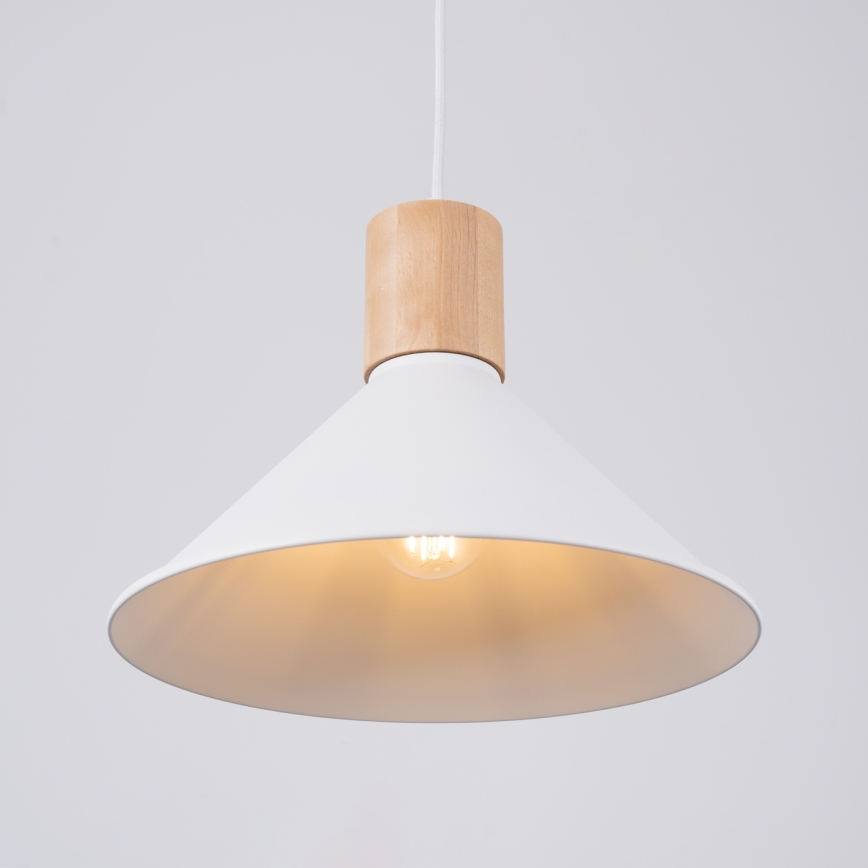 Lustra ar auklu JAGA 1xE27/15W/230V d. 30 cm balta