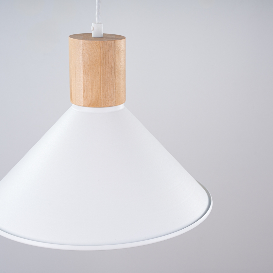 Lustra ar auklu JAGA 1xE27/15W/230V d. 30 cm balta