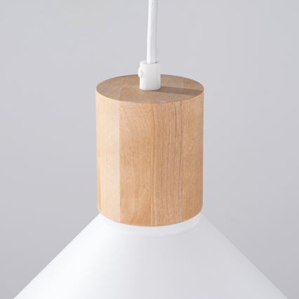 Lustra ar auklu JAGA 1xE27/15W/230V d. 30 cm balta