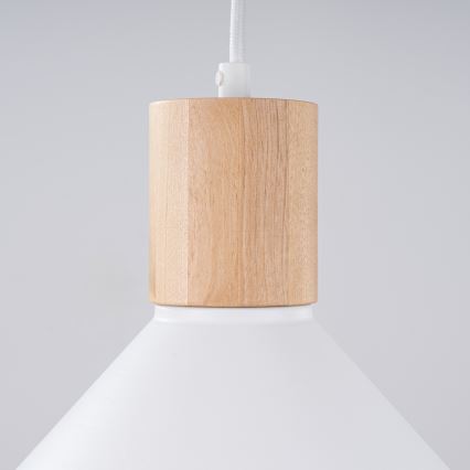 Lustra ar auklu JAGA 1xE27/15W/230V d. 30 cm balta