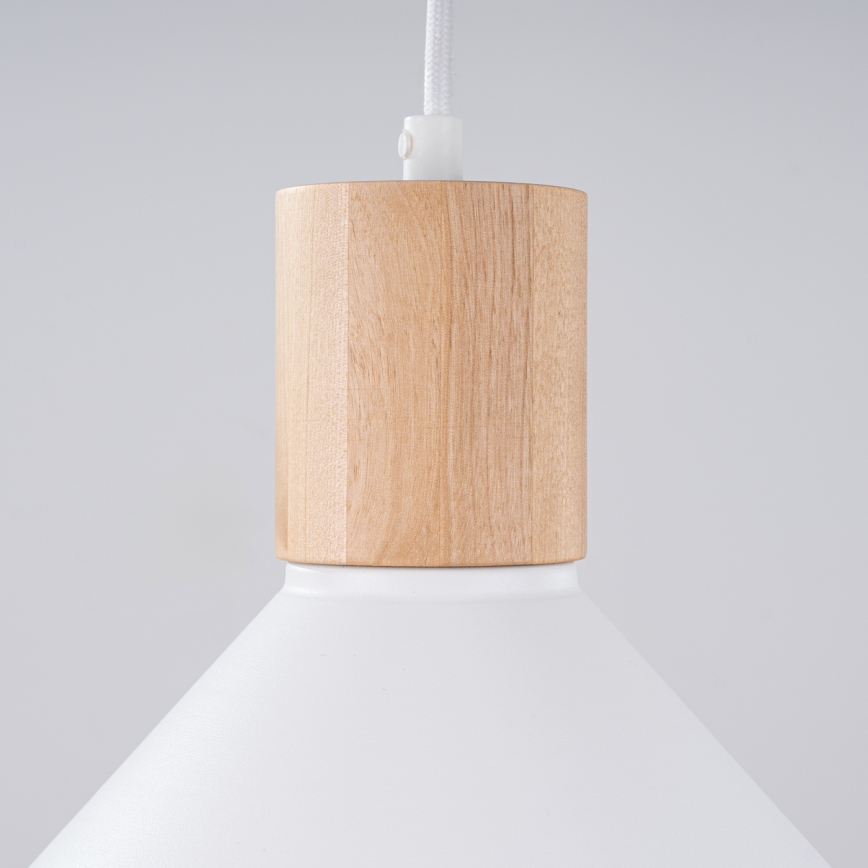 Lustra ar auklu JAGA 1xE27/15W/230V d. 30 cm balta