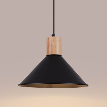 Lustra ar auklu JAGA 1xE27/15W/230V d. 30 cm melna