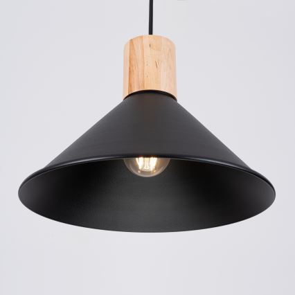 Lustra ar auklu JAGA 1xE27/15W/230V d. 30 cm melna