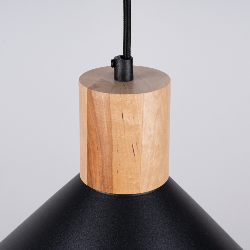 Lustra ar auklu JAGA 1xE27/15W/230V d. 30 cm melna