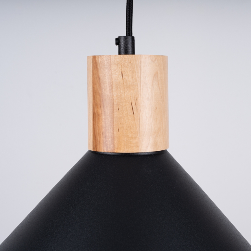 Lustra ar auklu JAGA 1xE27/15W/230V d. 30 cm melna