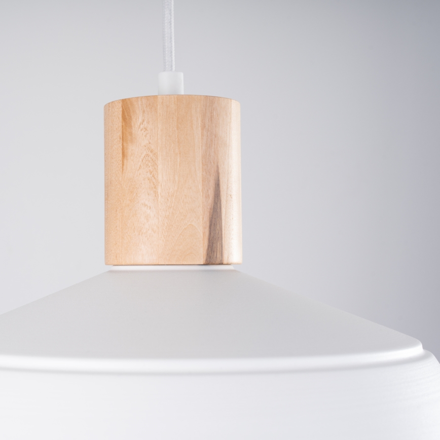 Lustra ar auklu FANO 1xE27/15W/230V d. 34 cm balta