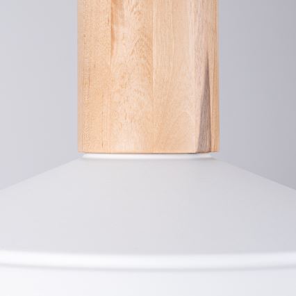 Lustra ar auklu FANO 1xE27/15W/230V d. 34 cm balta