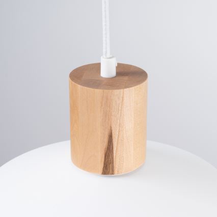 Lustra ar auklu FANO 1xE27/15W/230V d. 34 cm balta