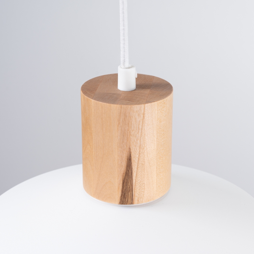 Lustra ar auklu FANO 1xE27/15W/230V d. 34 cm balta
