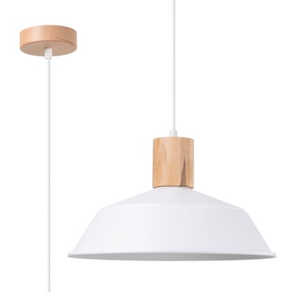 Lustra ar auklu FANO 1xE27/15W/230V d. 34 cm balta