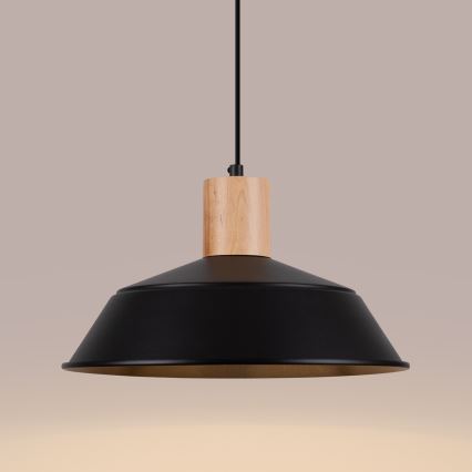 Lustra ar auklu FANO 1xE27/15W/230V d. 34 cm melna