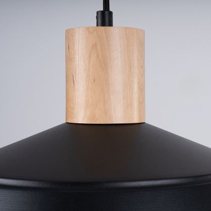 Lustra ar auklu FANO 1xE27/15W/230V d. 34 cm melna