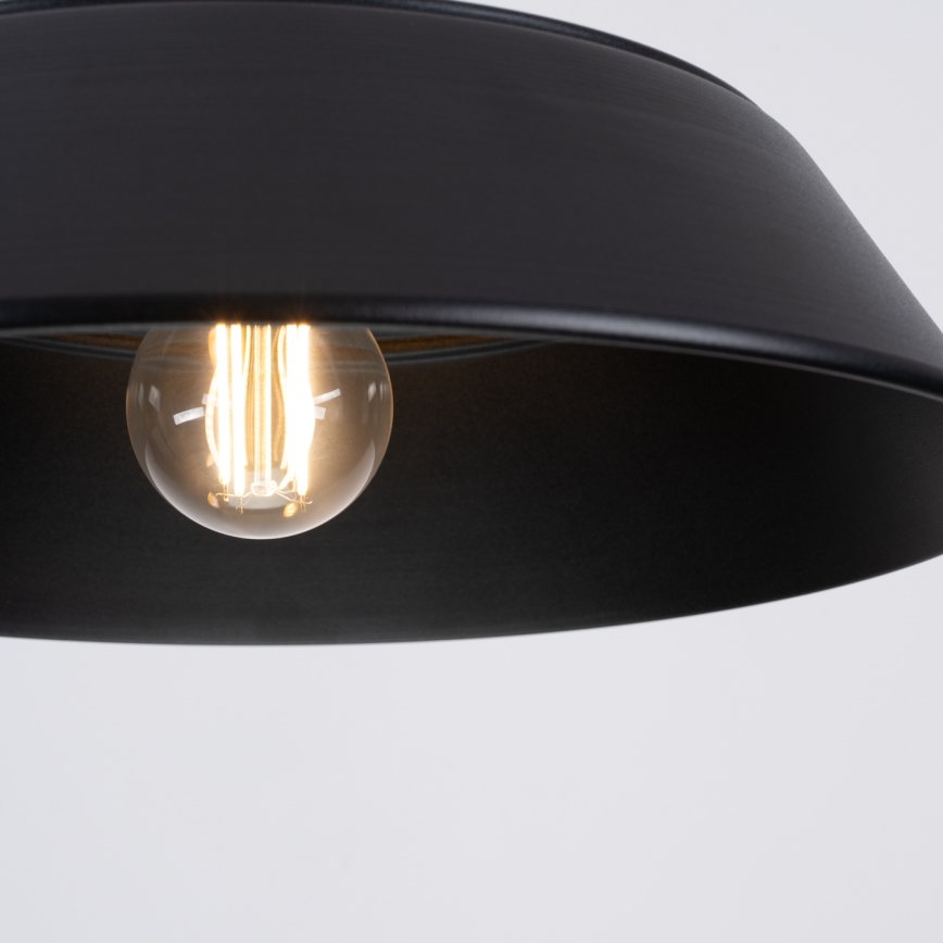 Lustra ar auklu FANO 1xE27/15W/230V d. 34 cm melna