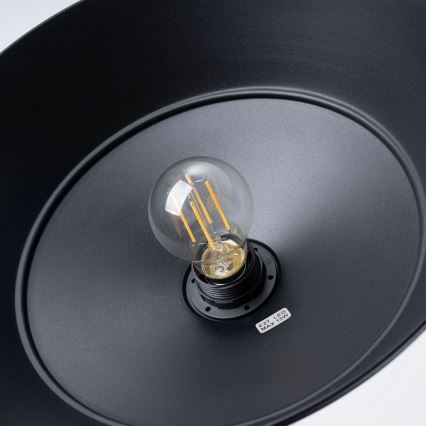 Lustra ar auklu FANO 1xE27/15W/230V d. 34 cm melna