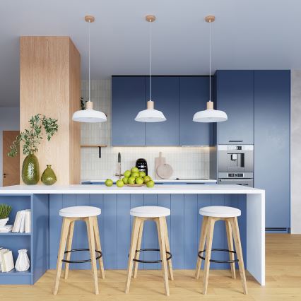 Lustra ar auklu INDY 1xE27/15W/230V d. 38 cm balta