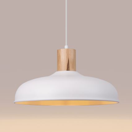 Lustra ar auklu INDY 1xE27/15W/230V d. 38 cm balta