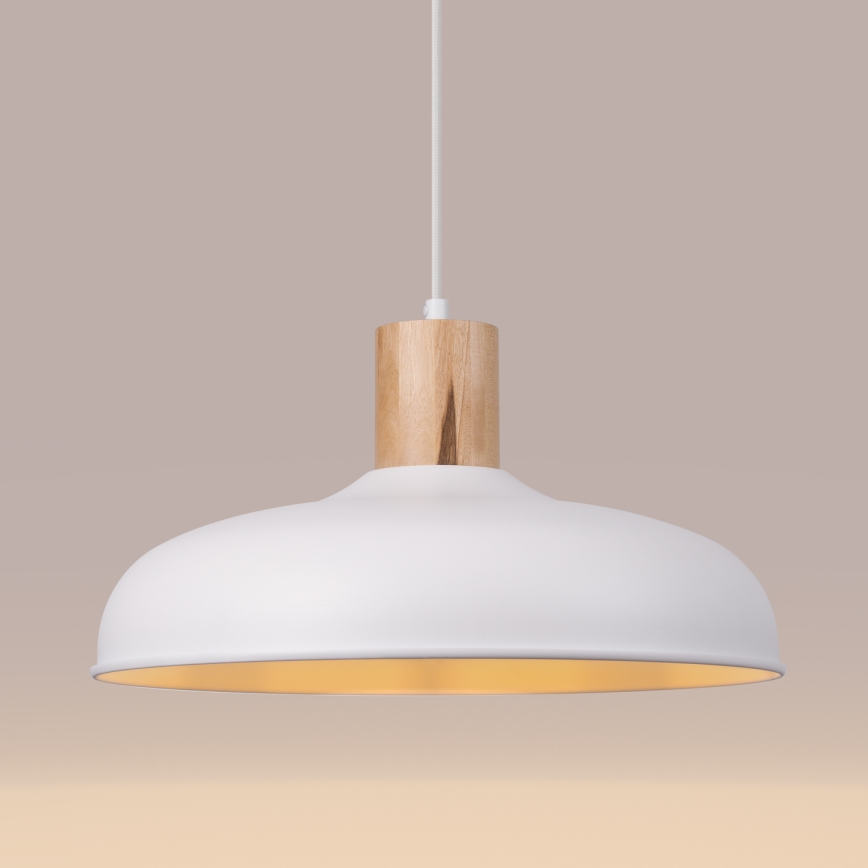 Lustra ar auklu INDY 1xE27/15W/230V d. 38 cm balta