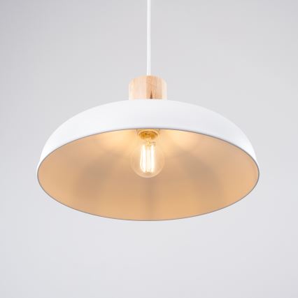 Lustra ar auklu INDY 1xE27/15W/230V d. 38 cm balta