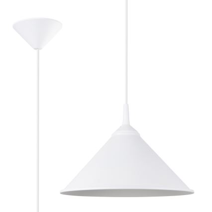 Lustra ar auklu ZUMA 1xE27/15W/230V d. 30 cm balta